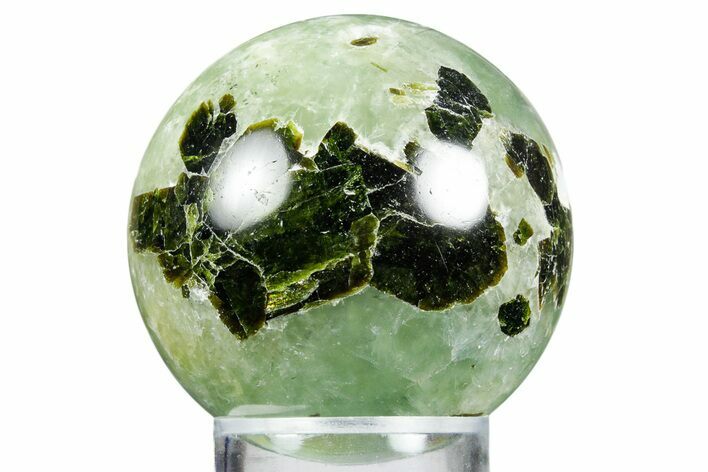 Polished Prehnite With Epidote Sphere #343063